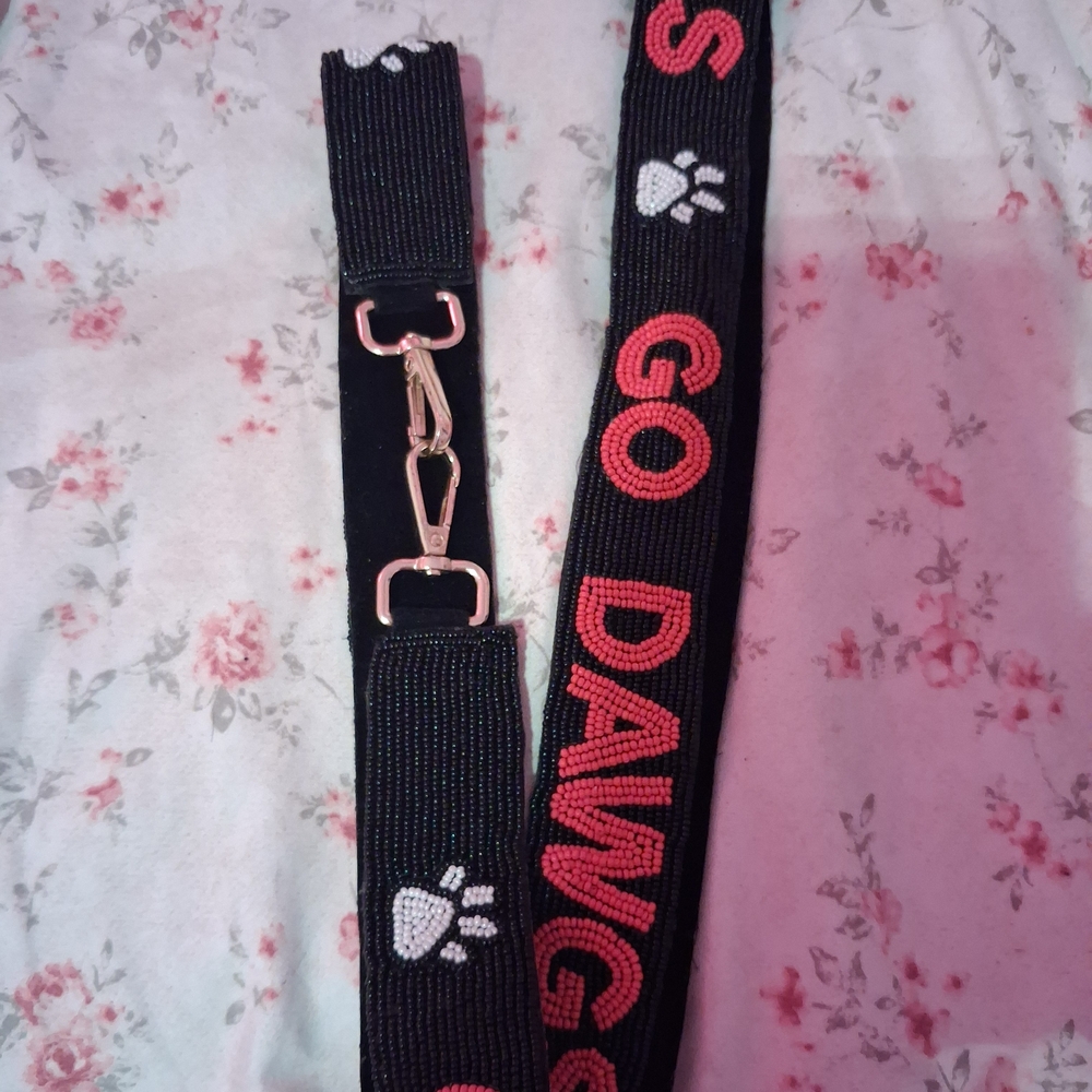 University of Georgia Beaded Purse Strap - Go Dawgs Gameday Accessory